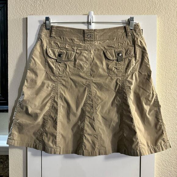 Kuhl Patina Dye Khaki Beige Splash Hiking Skirt Gorpcore Tenniscore Size 8 - Picture 8 of 8